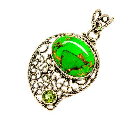 Green Copper Composite Turquoise Pendants handcrafted by Ana Silver Co - PD751655