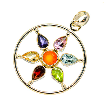 Multi-Stone Chakra Pendants handcrafted by Ana Silver Co - PD751704
