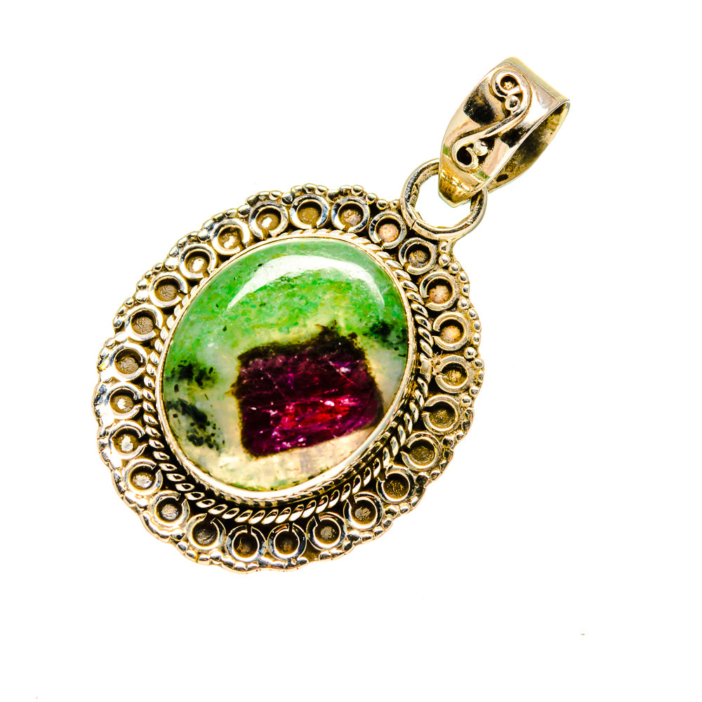 Ruby Zoisite Pendants handcrafted by Ana Silver Co - PD751775