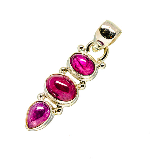 Pink Tourmaline Pendants handcrafted by Ana Silver Co - PD751791