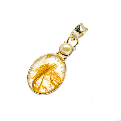 Rutilated Quartz Pendants handcrafted by Ana Silver Co - PD751803