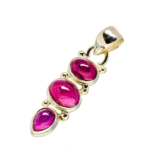 Pink Tourmaline Pendants handcrafted by Ana Silver Co - PD751851