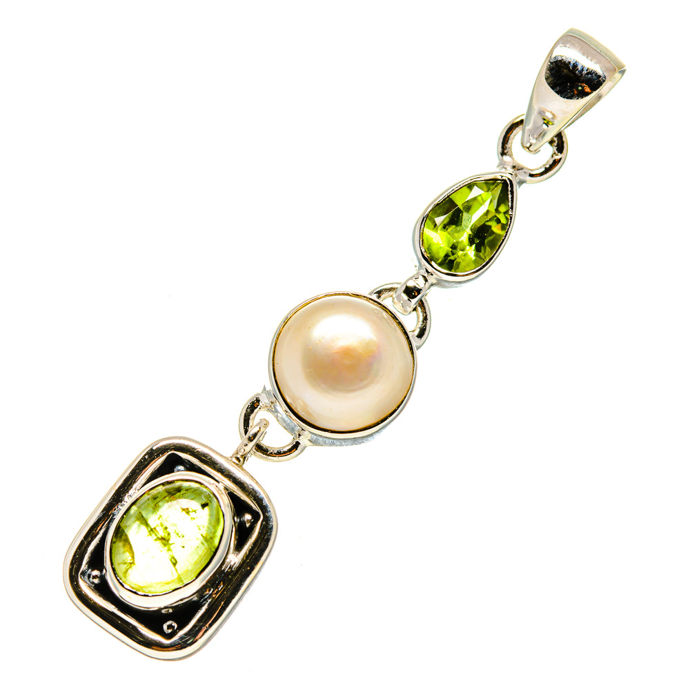 Green Tourmaline Pendants handcrafted by Ana Silver Co - PD751867