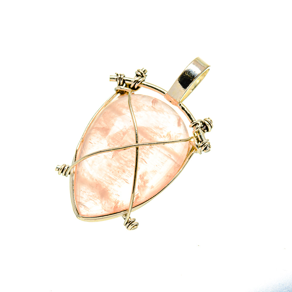 Rose Quartz Pendants handcrafted by Ana Silver Co - PD751873