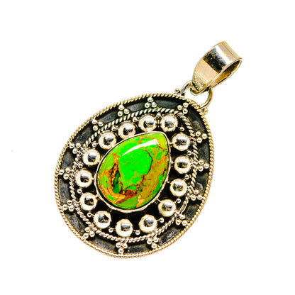 Green Copper Composite Turquoise Pendants handcrafted by Ana Silver Co - PD751946