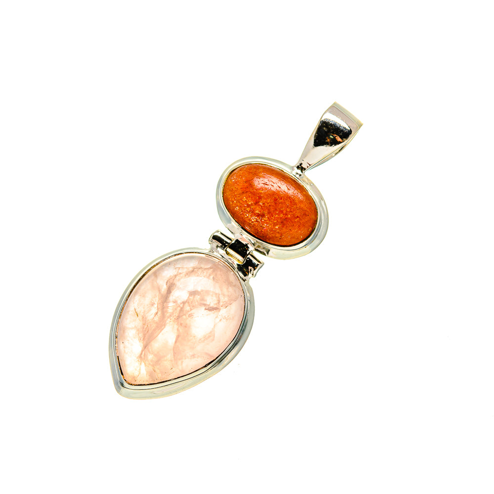 Rose Quartz Pendants handcrafted by Ana Silver Co - PD752010