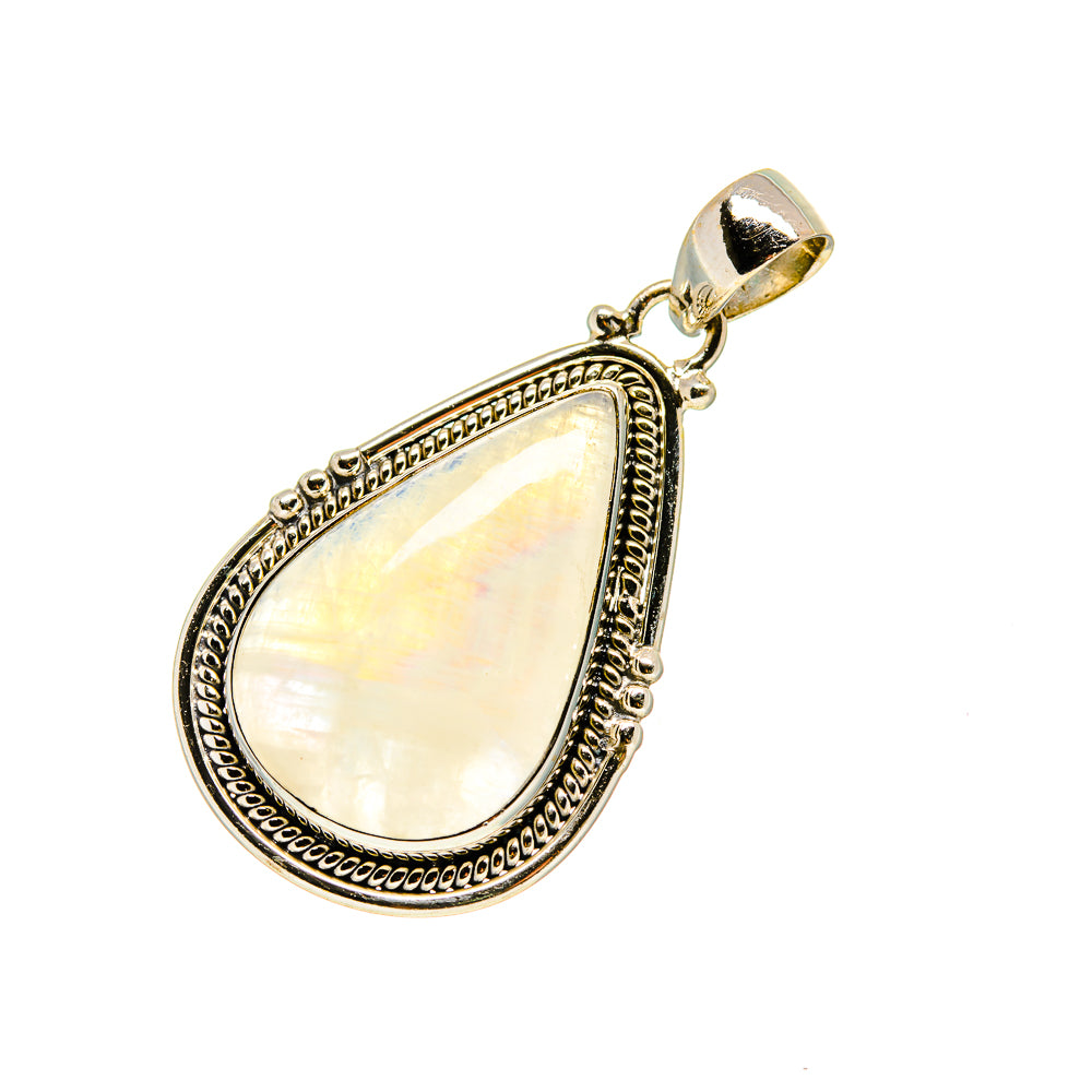 Rainbow Moonstone Pendants handcrafted by Ana Silver Co - PD752012