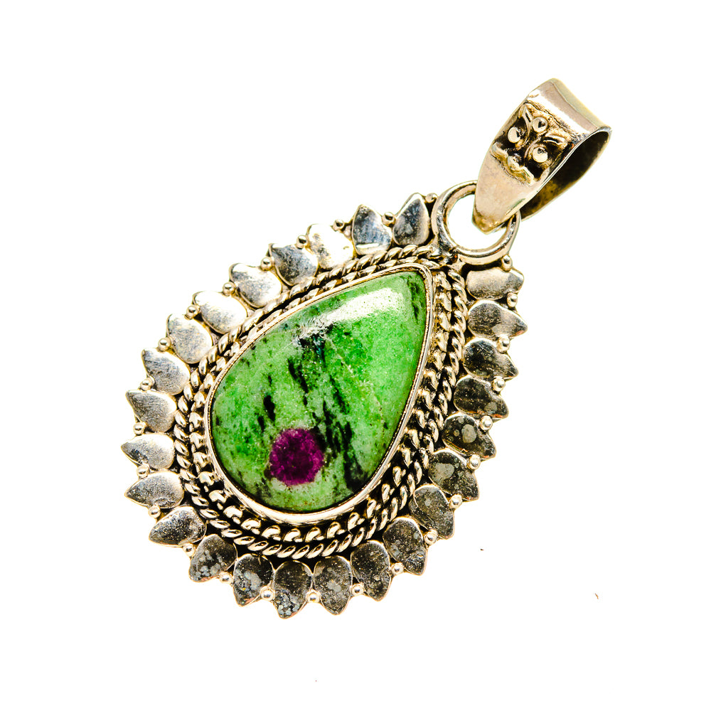 Ruby Zoisite Pendants handcrafted by Ana Silver Co - PD752098
