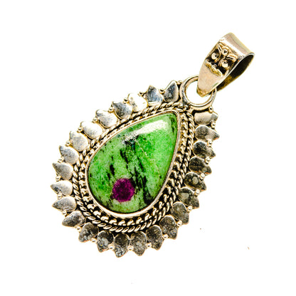 Ruby Zoisite Pendants handcrafted by Ana Silver Co - PD752098