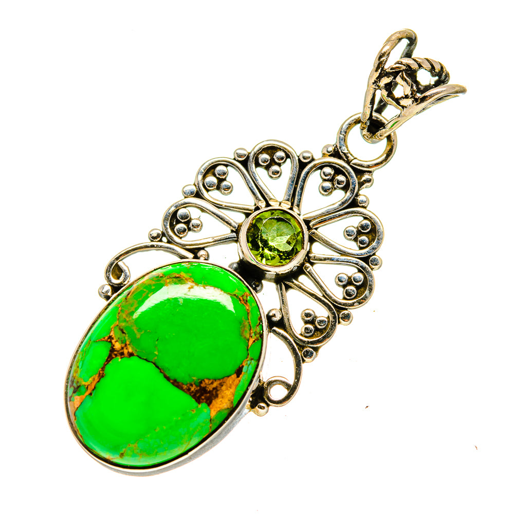 Green Copper Composite Turquoise Pendants handcrafted by Ana Silver Co - PD752111