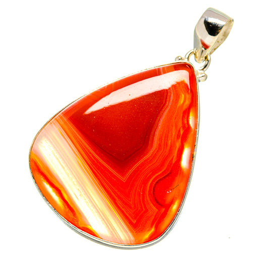 Red Botswana Agate Pendants handcrafted by Ana Silver Co - PD752204