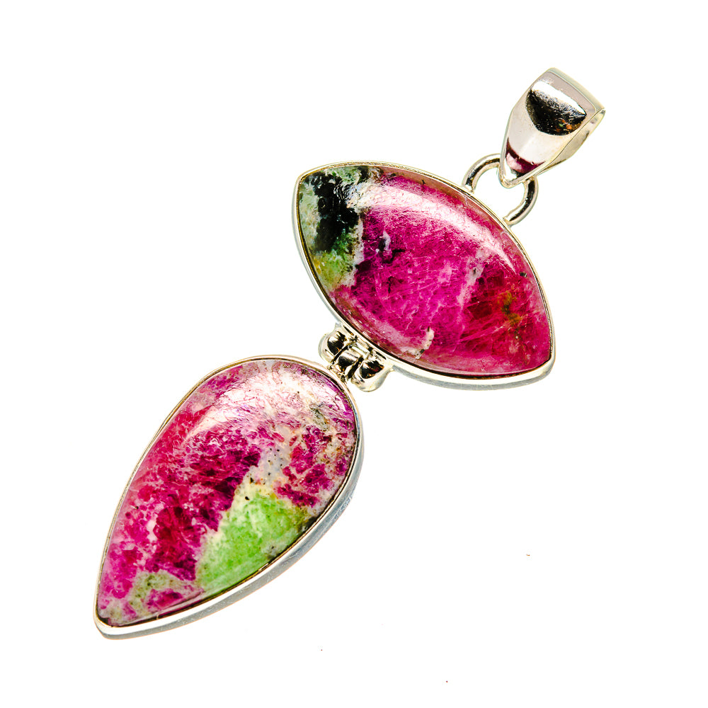 Ruby Zoisite Pendants handcrafted by Ana Silver Co - PD752480