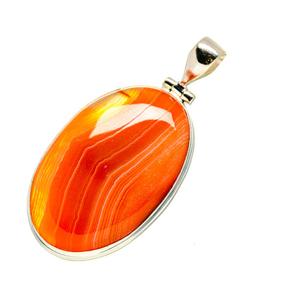 Orange Botswana Agate Pendants handcrafted by Ana Silver Co - PD752529