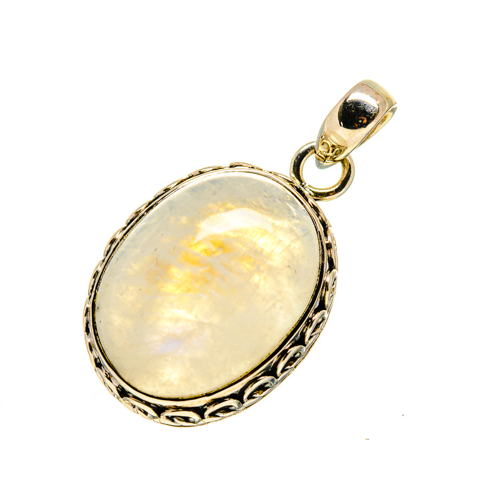 Rainbow Moonstone Pendants handcrafted by Ana Silver Co - PD752593