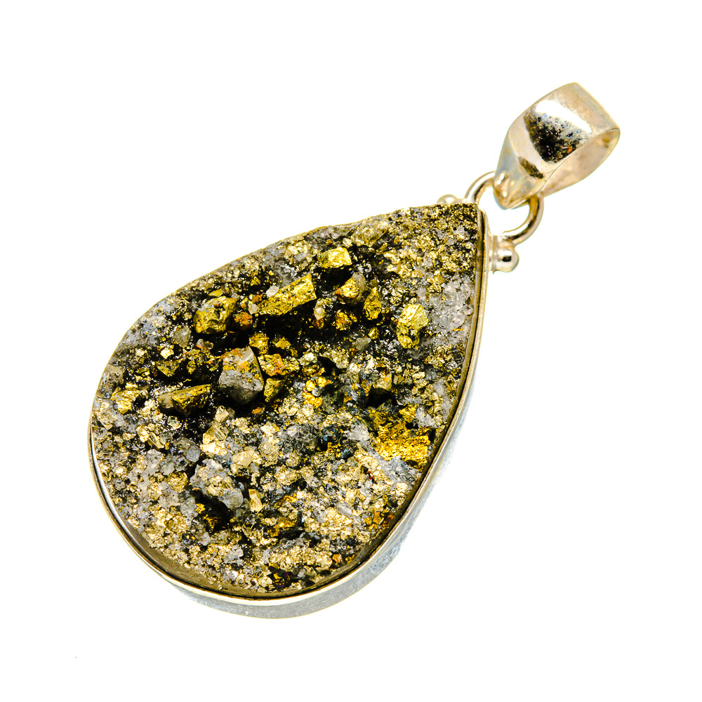 Spectro Pyrite Druzy Pendants handcrafted by Ana Silver Co - PD752627
