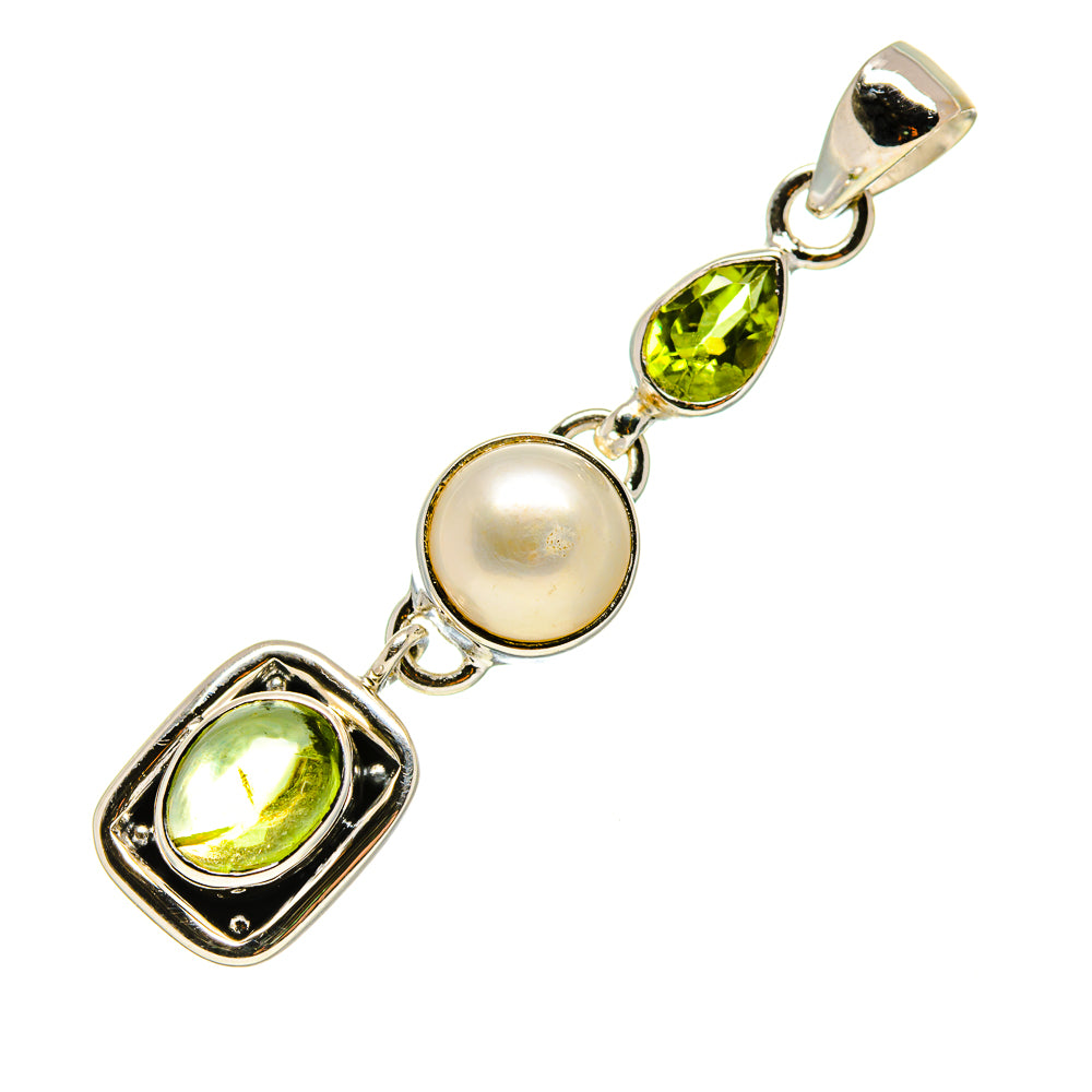 Green Tourmaline Pendants handcrafted by Ana Silver Co - PD752823