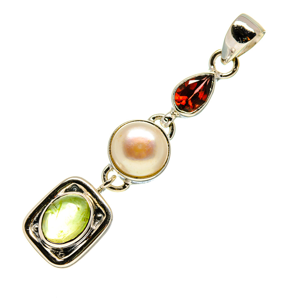 Green Tourmaline Pendants handcrafted by Ana Silver Co - PD752830