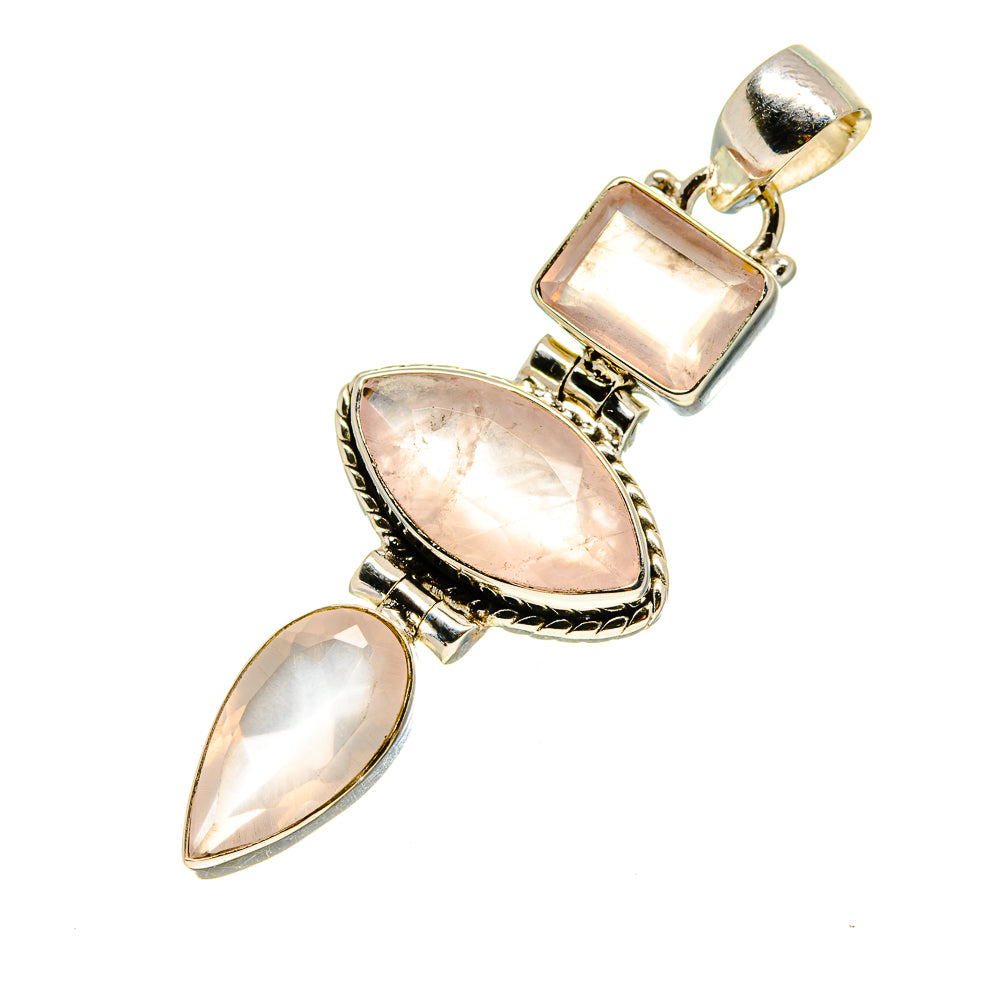 Rose Quartz Pendants handcrafted by Ana Silver Co - PD752916