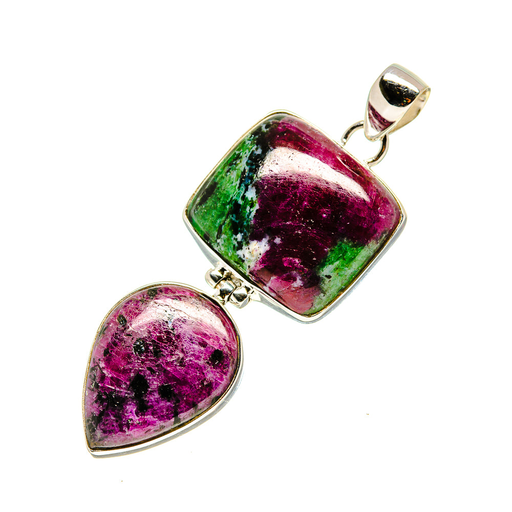 Ruby Zoisite Pendants handcrafted by Ana Silver Co - PD753056