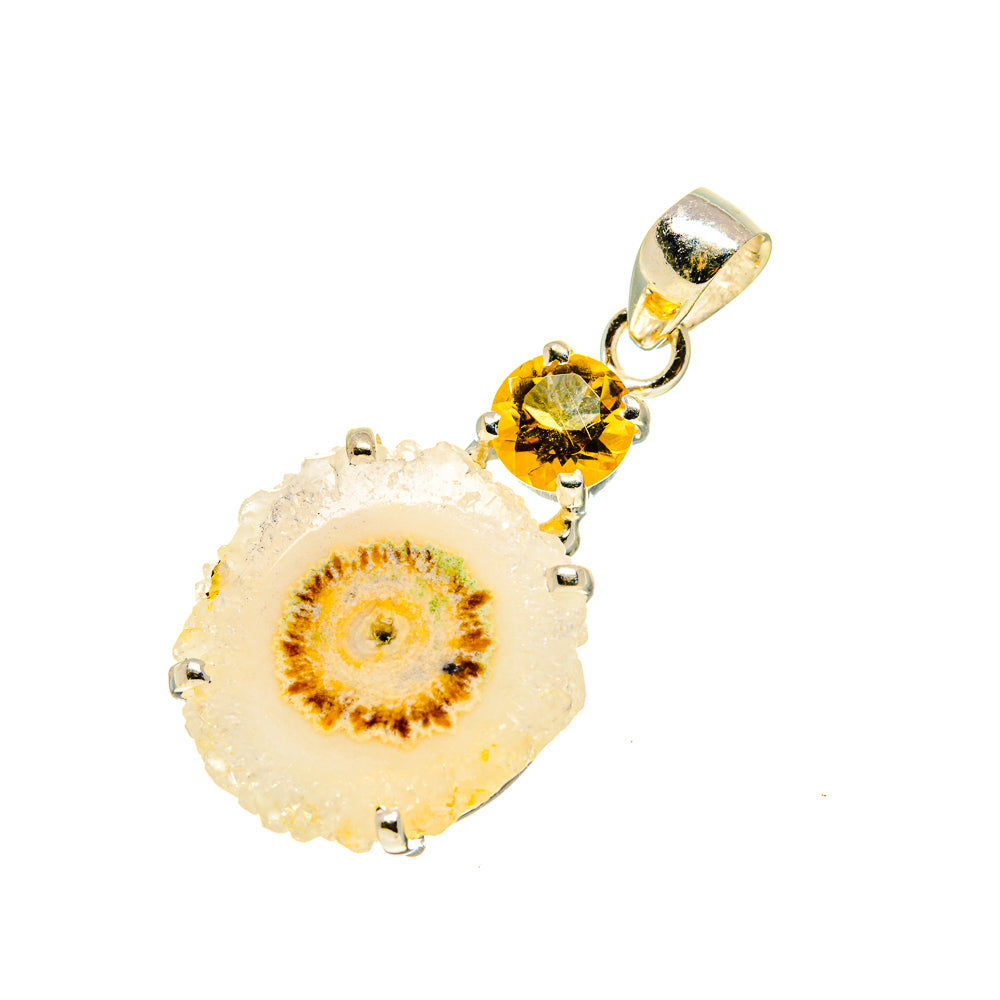 White Solar Quartz Pendants handcrafted by Ana Silver Co - PD753088
