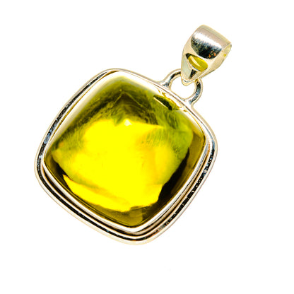 Olive Quartz Pendants handcrafted by Ana Silver Co - PD753156