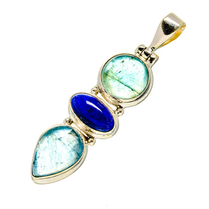 Blue Fluorite Pendants handcrafted by Ana Silver Co - PD753168