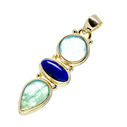 Blue Fluorite Pendants handcrafted by Ana Silver Co - PD753169