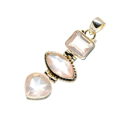Rose Quartz Pendants handcrafted by Ana Silver Co - PD753221