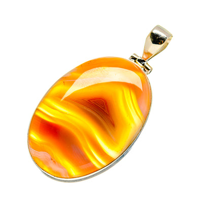 Orange Botswana Agate Pendants handcrafted by Ana Silver Co - PD753250