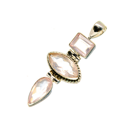 Rose Quartz Pendants handcrafted by Ana Silver Co - PD753263