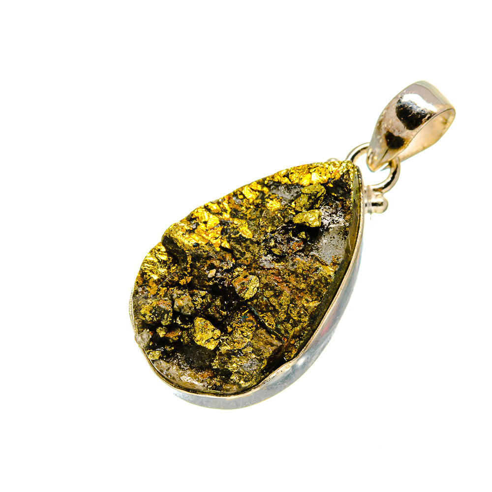 Pyrite Pendants handcrafted by Ana Silver Co - PD753286 - Photo 2
