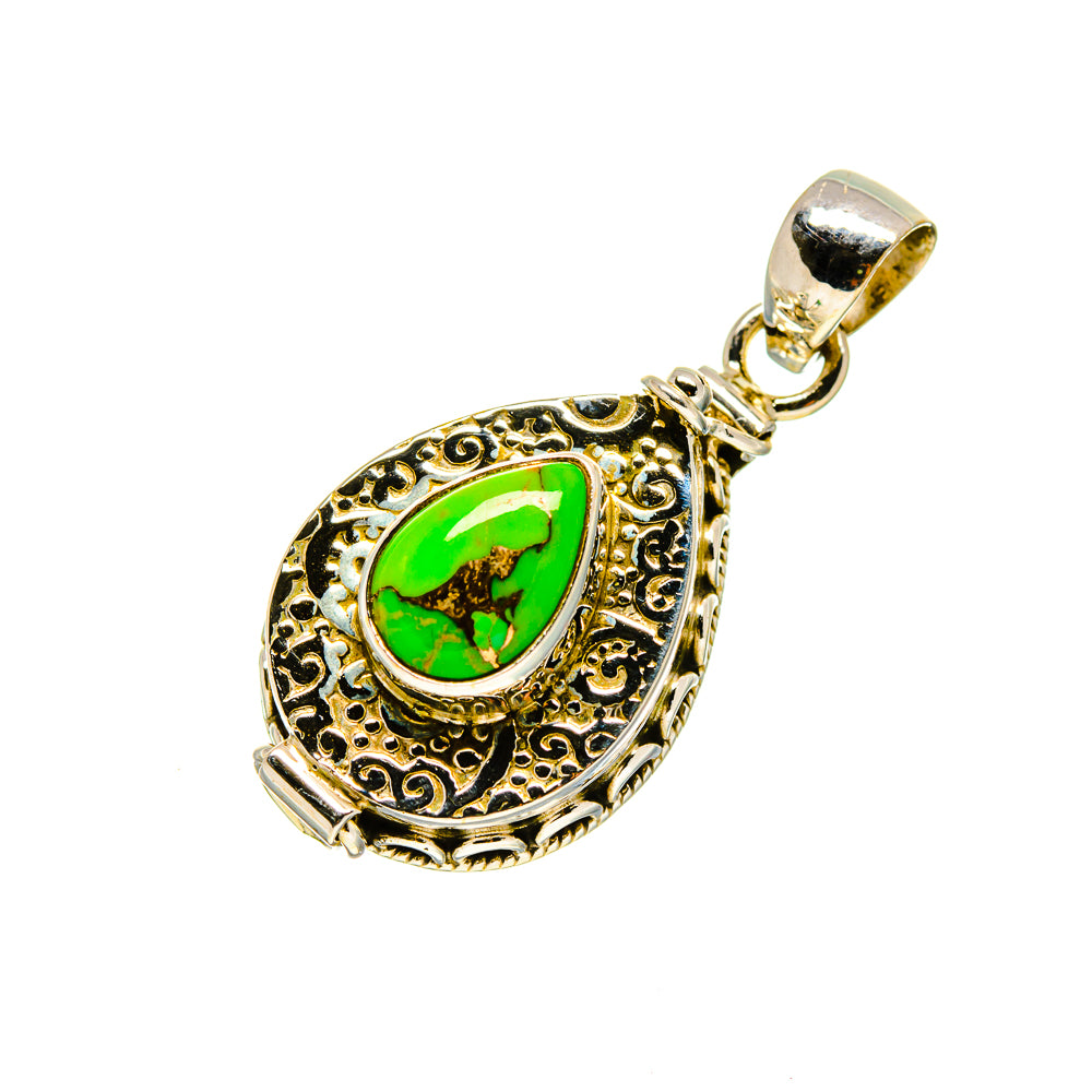 Green Copper Composite Turquoise Pendants handcrafted by Ana Silver Co - PD753287