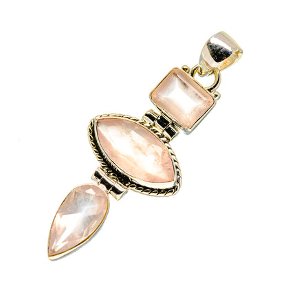 Rose Quartz Pendants handcrafted by Ana Silver Co - PD753335