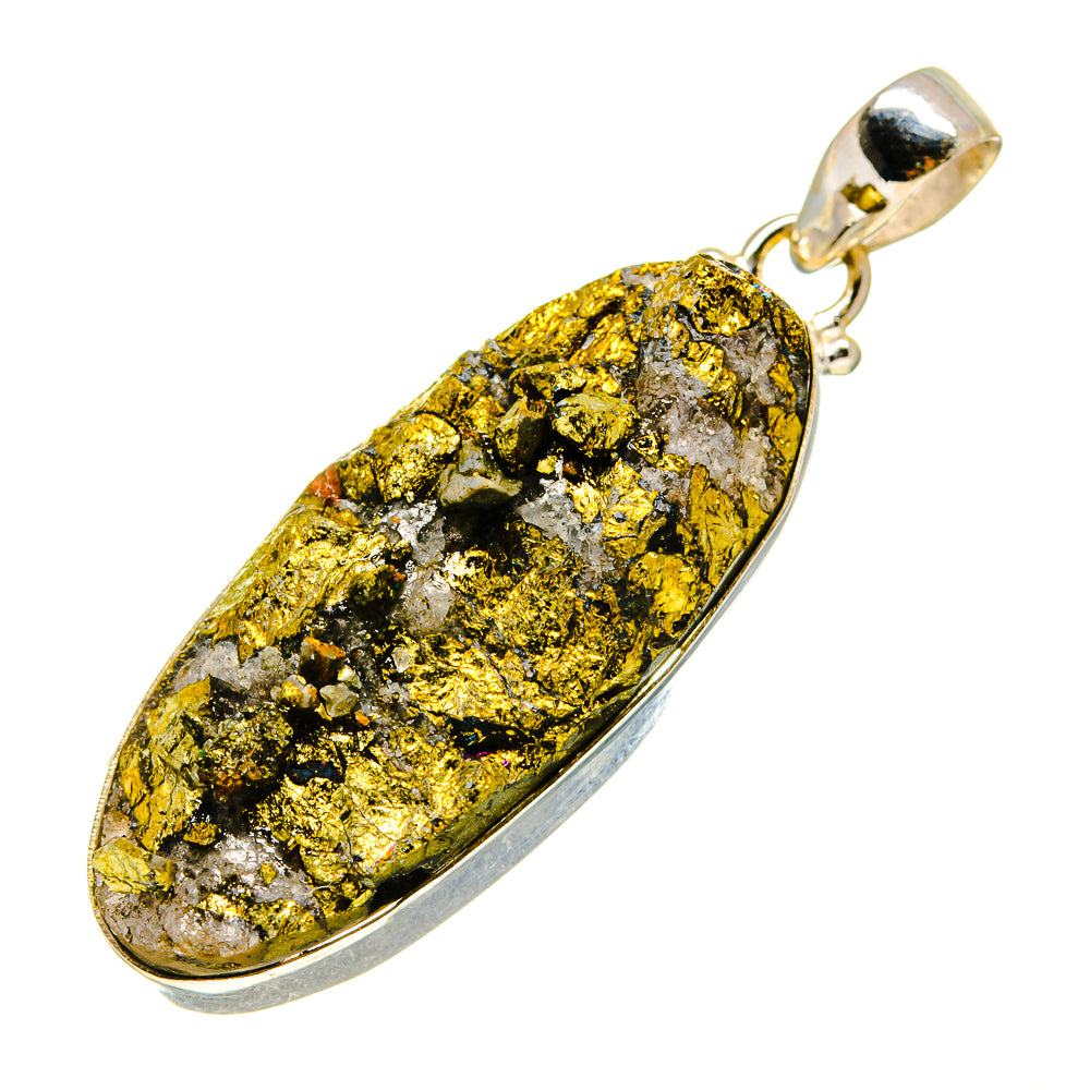 Spectro Pyrite Druzy Pendants handcrafted by Ana Silver Co - PD753341