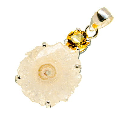 White Solar Quartz Pendants handcrafted by Ana Silver Co - PD753361