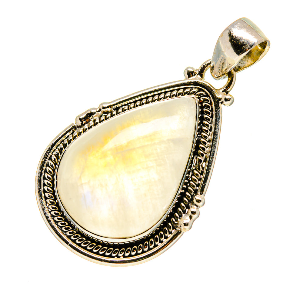 Rainbow Moonstone Pendants handcrafted by Ana Silver Co - PD753436