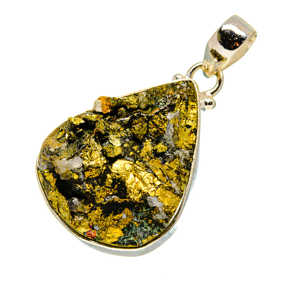 Spectro Pyrite Druzy Pendants handcrafted by Ana Silver Co - PD753444
