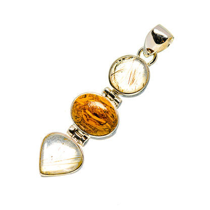 Rutilated Quartz Pendants handcrafted by Ana Silver Co - PD753471