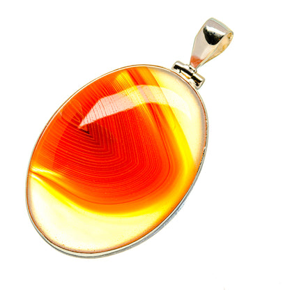 Orange Botswana Agate Pendants handcrafted by Ana Silver Co - PD753501