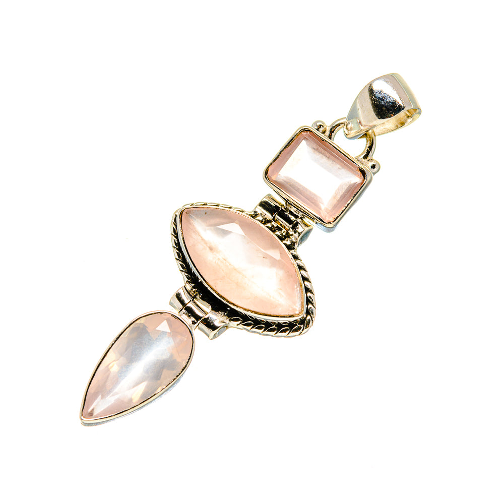 Rose Quartz Pendants handcrafted by Ana Silver Co - PD753507