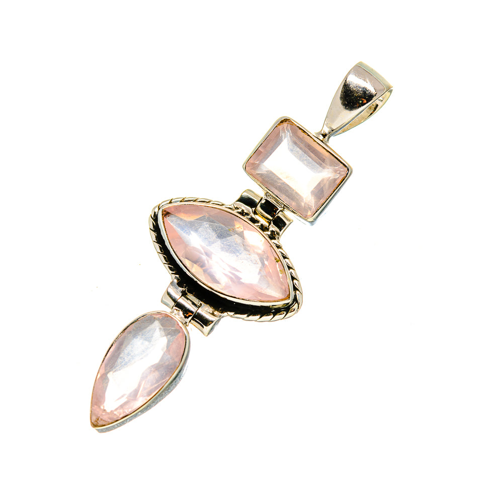 Rose Quartz Pendants handcrafted by Ana Silver Co - PD753516