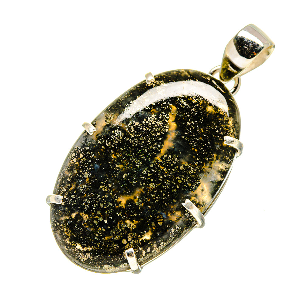 Pyrite Agate Pendants handcrafted by Ana Silver Co - PD753556