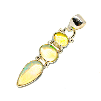 Ethiopian Opal Pendants handcrafted by Ana Silver Co - PD753575