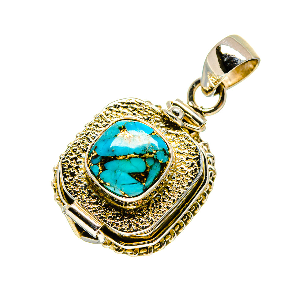 Blue Copper Composite Turquoise Pendants handcrafted by Ana Silver Co - PD753584