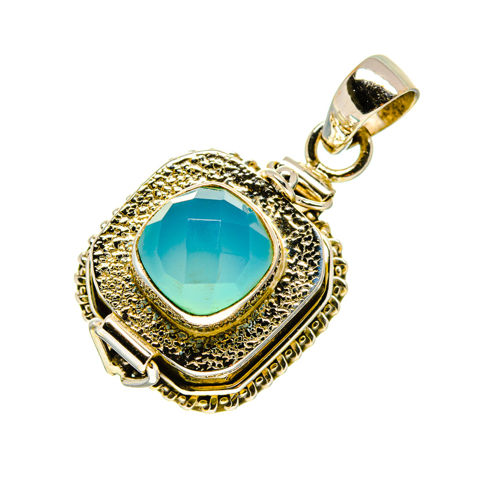 Aqua Chalcedony Pendants handcrafted by Ana Silver Co - PD753585