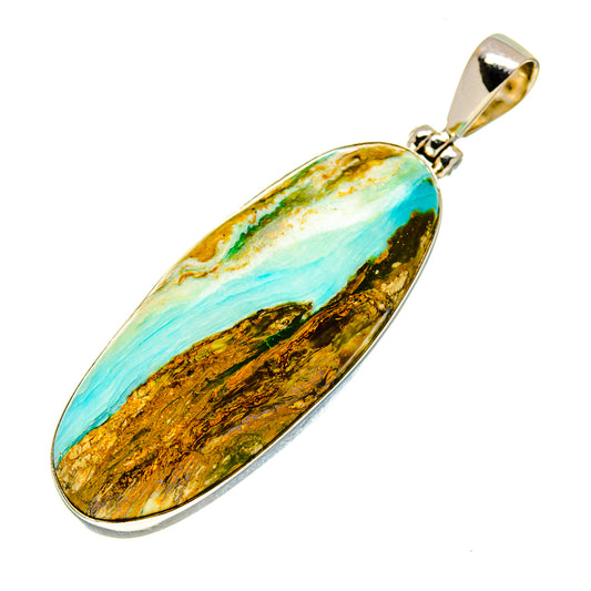 Peruvian Opal Pendants handcrafted by Ana Silver Co - PD753619