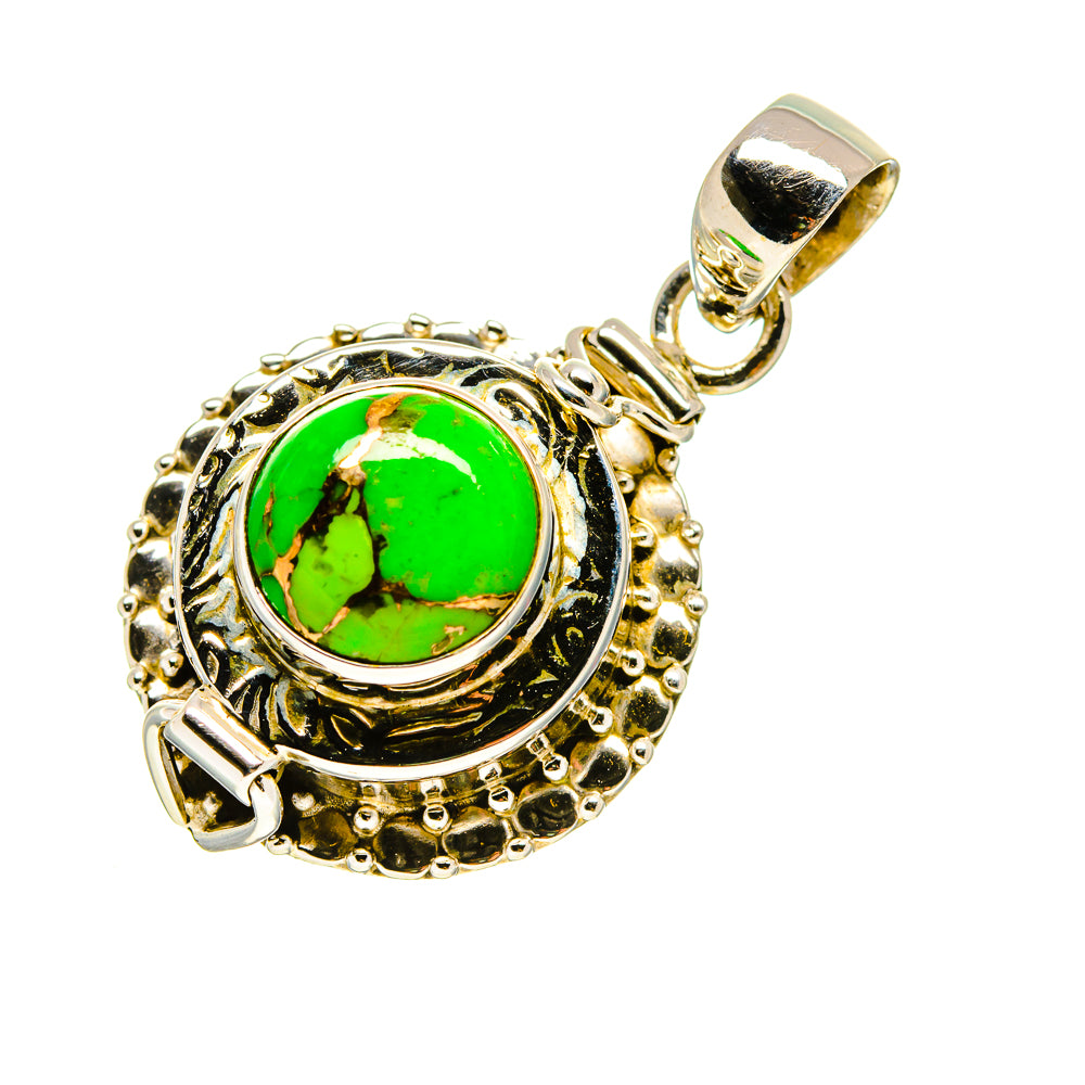 Green Copper Composite Turquoise Pendants handcrafted by Ana Silver Co - PD753630