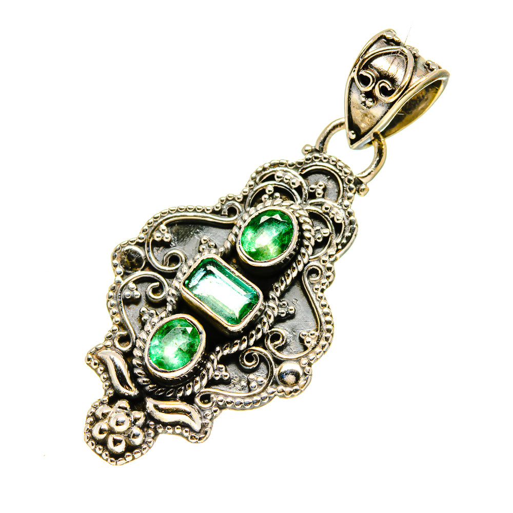 Zambian Emerald Pendants handcrafted by Ana Silver Co - PD753661