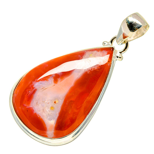 Red Agate Pendants handcrafted by Ana Silver Co - PD753671