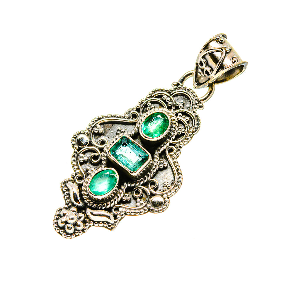 Zambian Emerald Pendants handcrafted by Ana Silver Co - PD753704